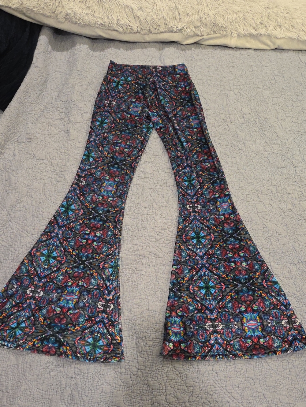 Warrior Within Designs x Love on Haight Ellie Paisley "Cathedral" Velvet Flares! - Picture 4 of 9
